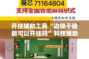 开挂辅助工具“边锋干瞪眼可以开挂吗”科技辅助神器手机版