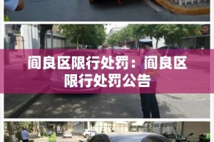 阎良区限行处罚：阎良区限行处罚公告