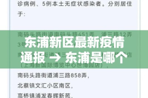 东浦新区最新疫情通报 → 东浦是哪个区