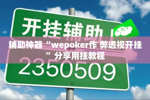 辅助神器“wepoker作 弊透视开挂”分享用挂教程