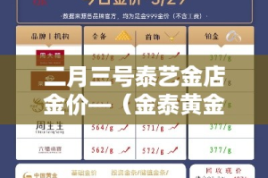 二月三号泰艺金店金价—（金泰黄金价格）