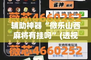 辅助神器“微乐山西麻将有挂吗”(透视)其实确实有挂