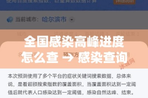 全国感染高峰进度怎么查 → 感染查询系统