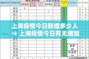 上海疫情今日新增多少人 → 上海疫情今日有无增加