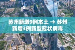苏州新增9例本土 → 苏州新增3例新型冠状病毒