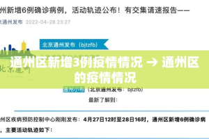 通州区新增3例疫情情况 → 通州区的疫情情况