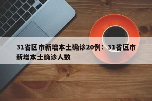 31省区市新增本土确诊20例：31省区市新增本土确诊人数