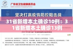 31省新增本土确诊10例：31省新增本土确诊13例