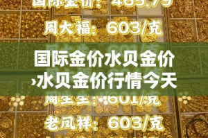 国际金价水贝金价›水贝金价行情今天