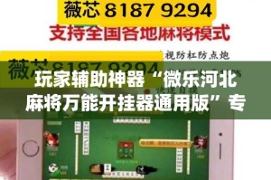 玩家辅助神器“微乐河北麻将万能开挂器通用版”专业师傅带你一起了解(确实有挂