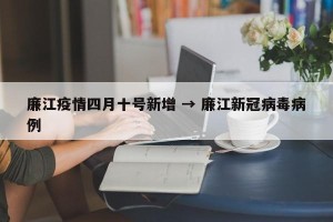 廉江疫情四月十号新增 → 廉江新冠病毒病例