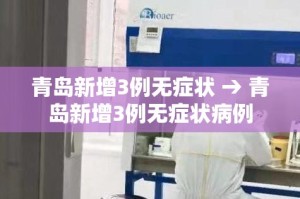 青岛新增3例无症状 → 青岛新增3例无症状病例
