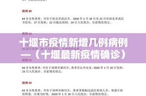 十堰市疫情新增几例病例—（十堰最新疫情确诊）