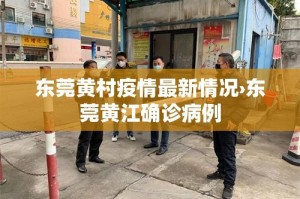 东莞黄村疫情最新情况›东莞黄江确诊病例