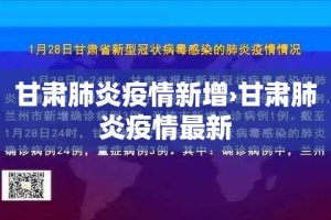 甘肃肺炎疫情新增›甘肃肺炎疫情最新