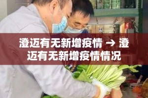 澄迈有无新增疫情 → 澄迈有无新增疫情情况