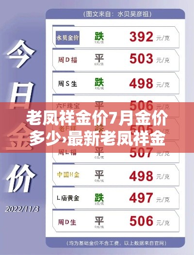 老凤祥金价7月金价多少›最新老凤祥金价查询2019一8月
