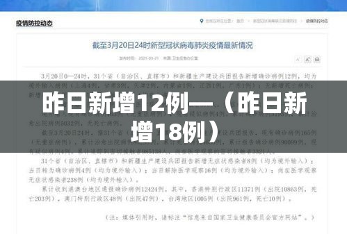 昨日新增12例—(昨日新增18例) 昨日新增12例—(昨日新增18例)