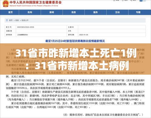 31省市昨新增本土死亡1例:31省市新增本土病例 31省市昨新增本土死亡1例:31省市新增本土病例