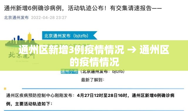 通州区新增3例疫情情况 → 通州区的疫情情况