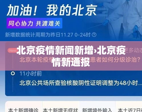 北京疫情新闻新增›北京疫情新通报