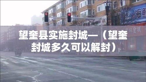 望奎县实施封城—（望奎封城多久可以解封）