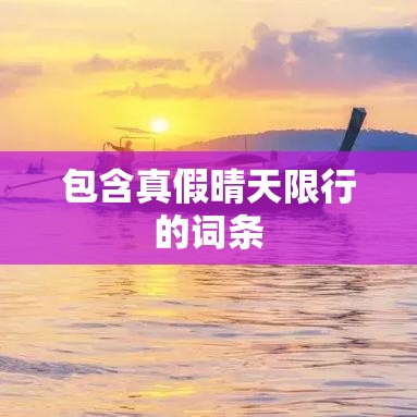 包含真假晴天限行的词条