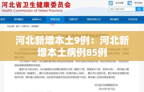 河北新增本土9例：河北新增本土病例85例