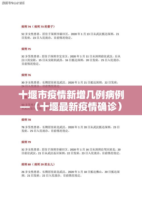 十堰市疫情新增几例病例—（十堰最新疫情确诊）