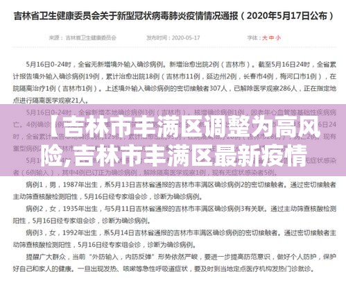 【吉林市丰满区调整为高风险,吉林市丰满区最新疫情】 【吉林市丰满区调整为高风险,吉林市丰满区最新疫情】