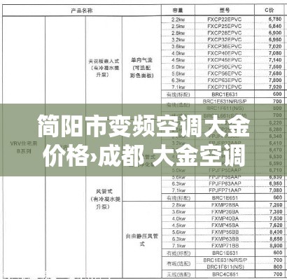 简阳市变频空调大金价格›成都 大金空调