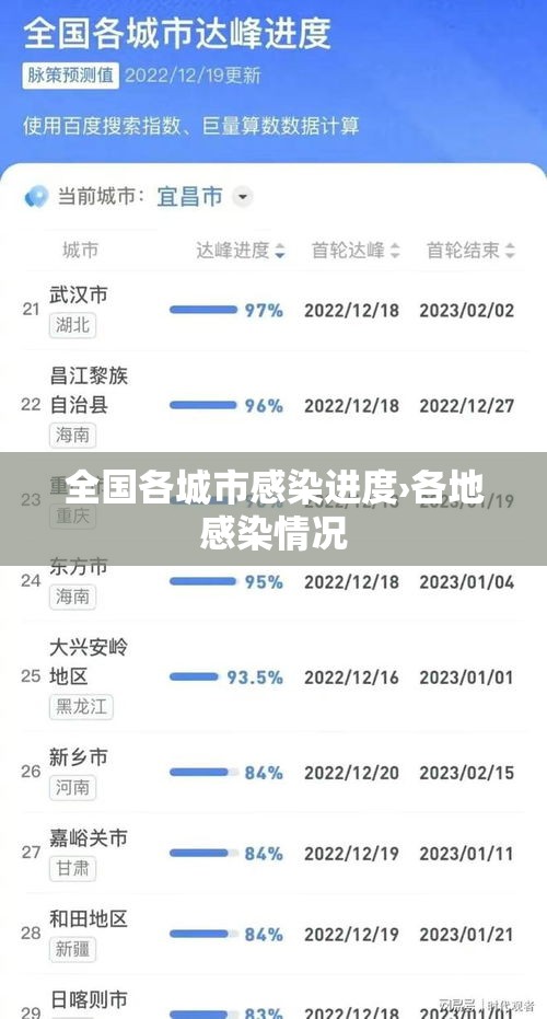全国各城市感染进度›各地感染情况