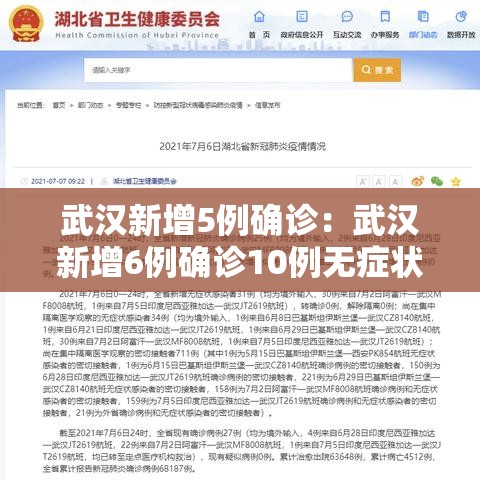 武汉新增5例确诊：武汉新增6例确诊10例无症状活动轨迹
