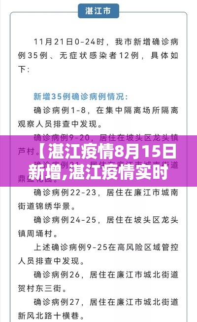 【湛江疫情8月15日新增,湛江疫情实时动态】