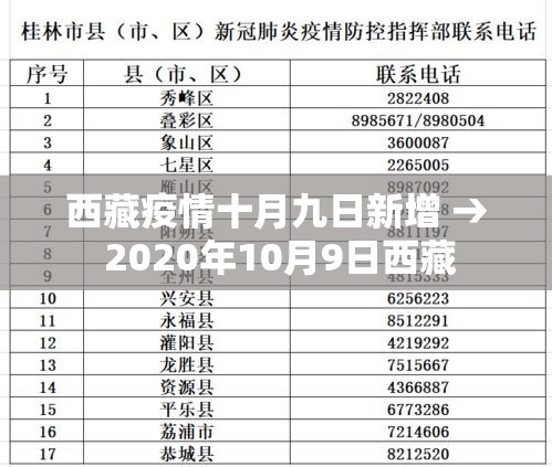西藏疫情十月九日新增 → 2020年10月9日西藏
