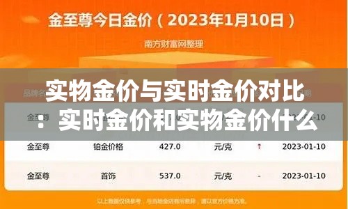 实物金价与实时金价对比：实时金价和实物金价什么区别