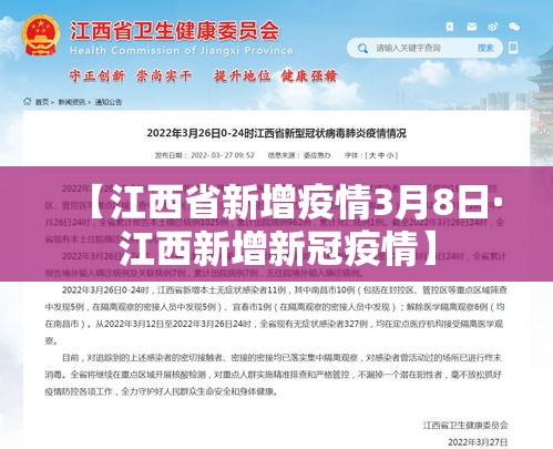 【江西省新增疫情3月8日·江西新增新冠疫情】 【江西省新增疫情3月8日·江西新增新冠疫情】