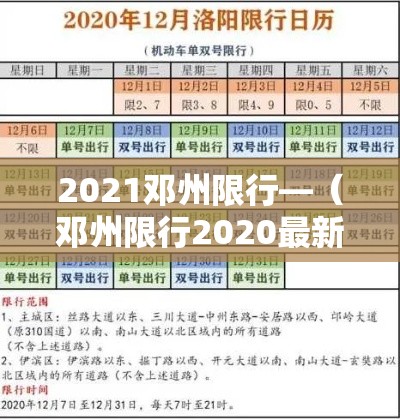 2021邓州限行—（邓州限行2020最新通知）