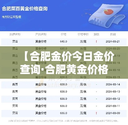 【合肥金价今日金价查询·合肥黄金价格今天多少一克2020】 【合肥金价今日金价查询·合肥黄金价格今天多少一克2020】
