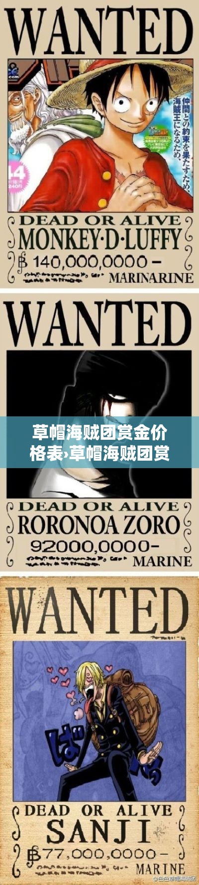 草帽海贼团赏金价格表›草帽海贼团赏金2021 草帽海贼团赏金价格表›草帽海贼团赏金2021