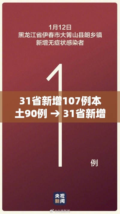 31省新增107例本土90例 → 31省新增22例本土8例
