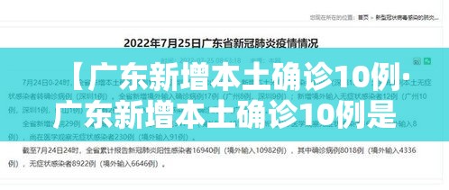 【广东新增本土确诊10例·广东新增本土确诊10例是哪里的】 【广东新增本土确诊10例·广东新增本土确诊10例是哪里的】