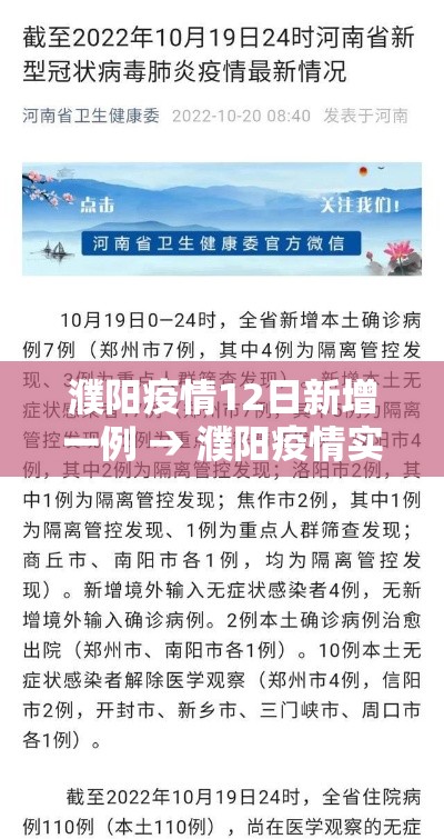 濮阳疫情12日新增一例 → 濮阳疫情实时动态