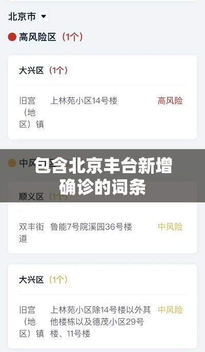 包含北京丰台新增确诊的词条