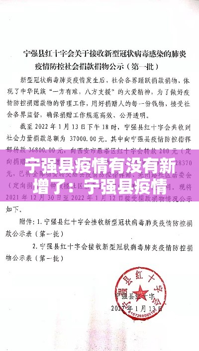 宁强县疫情有没有新增了：宁强县疫情防控通告