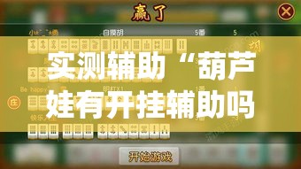 实测辅助“葫芦娃有开挂辅助吗”(作弊)辅助透视教程