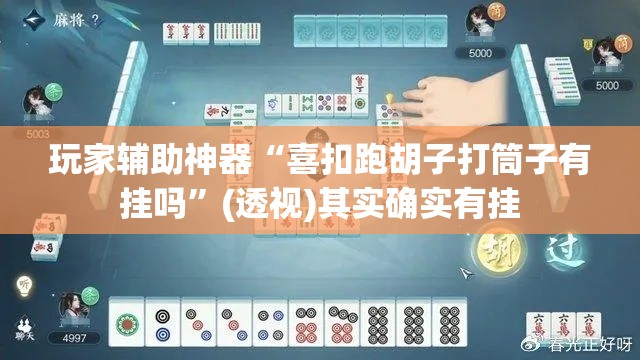 玩家辅助神器“喜扣跑胡子打筒子有挂吗”(透视)其实确实有挂