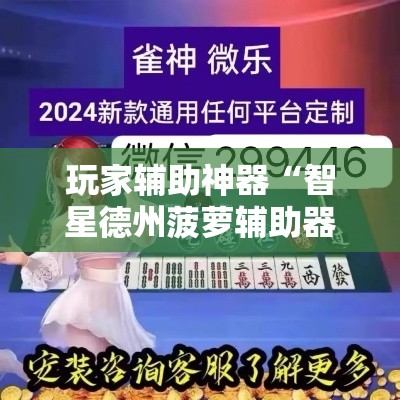 玩家辅助神器“智星德州菠萝辅助器下载安装	”分享用挂教程