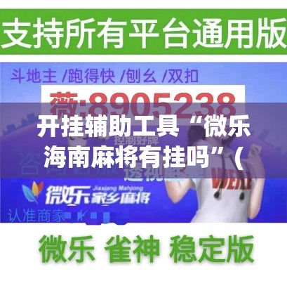开挂辅助工具“微乐海南麻将有挂吗”(作弊)辅助透视教程
