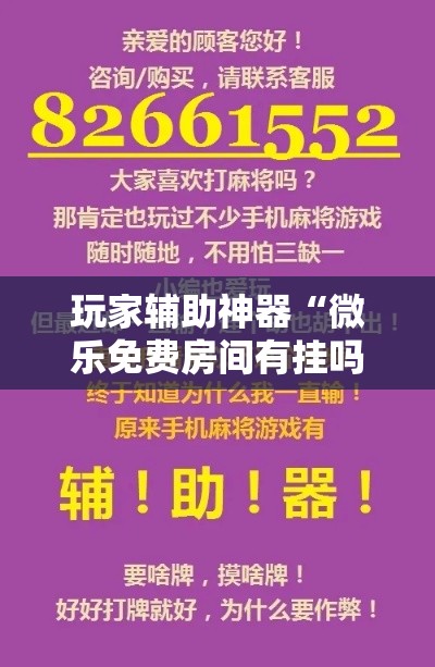 玩家辅助神器“微乐免费房间有挂吗”科技辅助神器手机版